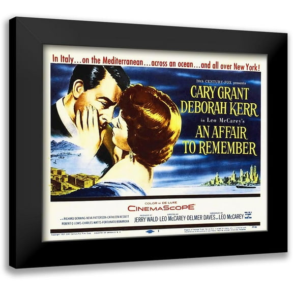 Hollywood Photo Archive 14x12 Black Modern Framed Museum Art Print Titled - An Affair to Remember