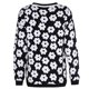 thumbnail image 1 of Top de manga Larga Gibobby Suelto Suéter de cuello redondo negro talla S, 1 of 5