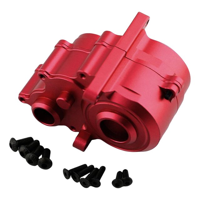Caja de transmisión de engranaje central para coche Hugo RC 86 mm x 60 mm x 58 mm ROJO