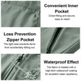 thumbnail image 4 of Hooded Rain Jacket Women, Lightweight Hiking Shell, Windproof Mountain Coat Green S , Jacket, 4 of 5