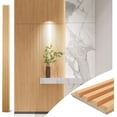 thumbnail image 6 of Slat Wood Wall Paneling for Interior and Ceiling Decoration - Pack of + End-Trim  Size x Smoked Oak, 6 of 6