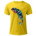 thumbnail image 4 of Mens T Shirts Crewneck Short Sleeve Graphic Crew Neck Relaxed Fit T-Shirt,（Yellow Size:S-4XL), 4 of 5