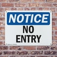 thumbnail image 4 of (2 Pack) No Entry OSHA Notice Sign 10 Inch X 7 Inch Plastic Sign, Weather Resistant, UV Protected for Workplace, Business, and Construction Site, Made in the USA, 4 of 8