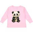 thumbnail image 3 of Inktastic Adorable Panda with Bamboo Illustration Boys or Girls Long Sleeve Toddler T-Shirt, 3 of 5