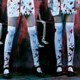 thumbnail image 6 of SPRING PARK Women Halloween Party Bloody Skeleton Cobweb Bat Stockings Thigh High Warm Boot Cover Socks, 6 of 7