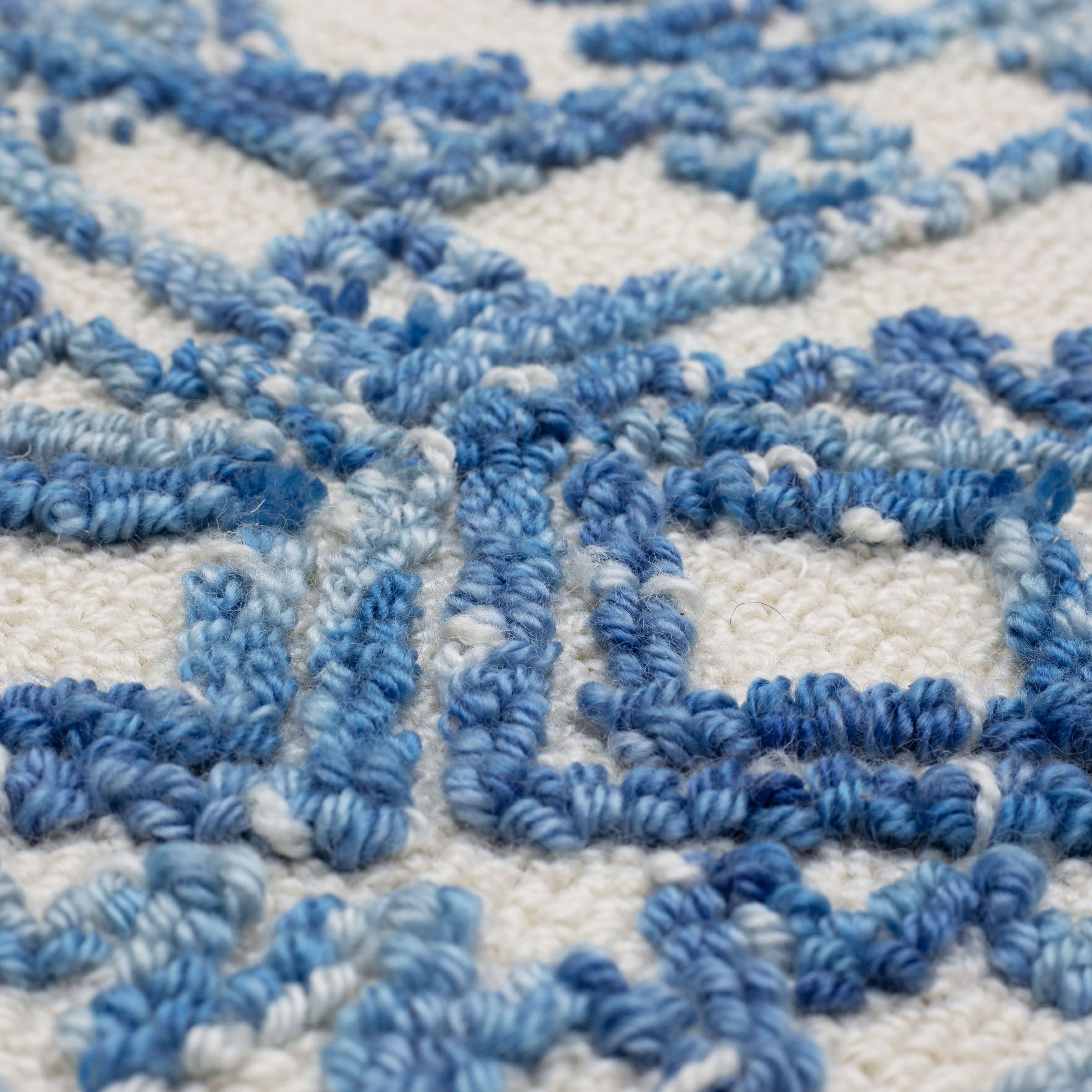 Mohawk Home Kids Collection Geometric Nomad Low Pile Stain/Fade Resistant Non-Skid Area Rug, Blue, 4' x 6'