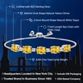thumbnail image 2 of Gem Stone King 6.84 Ct Oval Yellow Citrine White Topaz 925 Sterling Silver Bracelet for Women, 2 of 5