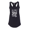 thumbnail image 2 of Wild Bobby I'm Only Talking to My Dog Today Dog Lover Women Racerback Tank Top, Black, Small, 2 of 5