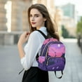 thumbnail image 6 of FORMRS Mini Backpack Purse for Women Travel Daypack Casual Shoulder Bag, White Cat Walking, 6 of 7