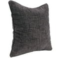 thumbnail image 4 of Jordan Manufacturing 18" x 18" Hatched Charcoal Solid Square Decorative Throw Pillow with Welt, 4 of 5