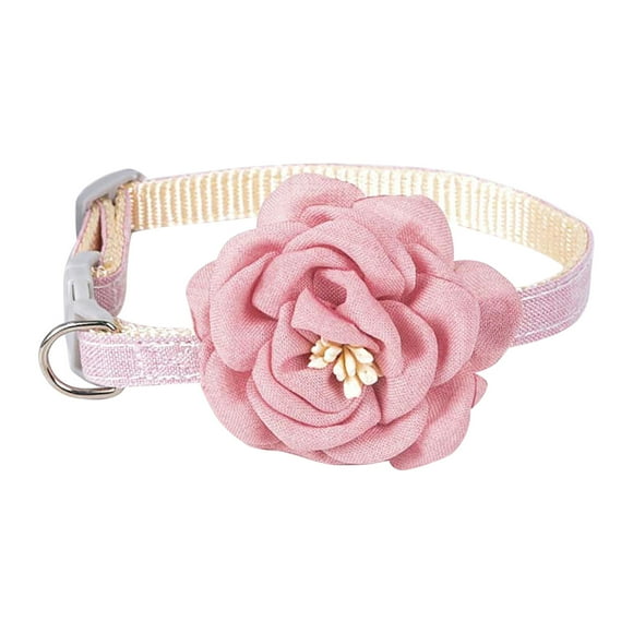 Elegant Gentleman Camellia Cat Collar with Adornment for Stylish Feline Companions