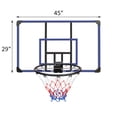 thumbnail image 5 of Wall-mounted basketball hoop, 45 x 29 inches shatterproof back, folding hoop, durable hoop and all-weather mesh for indoor and outdoor use, 5 of 8