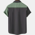 thumbnail image 4 of LYXSSBYX Mens Shirts Short Sleeve Clearance Men's Printed Stripe Casual Fashion Lapel Short Sleeve Shirt Blouse, 4 of 5