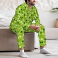 thumbnail image 7 of Fuzoiu St. Patrick's day Print Men's Long-Sleeved Pajama,Lounge Button Down Nightwear,Mens Notch Collar Pajama Set-XX-Large, 7 of 7