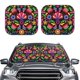 thumbnail image 2 of Balery Colorful Floral Embroidery Mexican Parasol para parabrisas de coche de 2 piezas | Parasol plegable para parabrisas delantero de coche para la mayoría de sedanes-Medium, 2 of 6