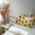 thumbnail image 6 of Sunflower Farmhouse Lumbar Pillow Covers 20x12 Inch Set of 2, Spring Summer Vintage Floral Bee Waterproof Outdoor Pillow Covers, Decorative Cushion Pillowcases for Couch, Sofa, Bed, Garden, Patio, 6 of 9