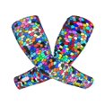 thumbnail image 2 of Bingfone Farmers Gardening Sleeves Sun Protection Arm Cooling Sleeves For Women Men With Thumb Hole - Colorful Tie Dye Stained Glass 2, 2 of 8