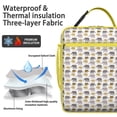 thumbnail image 2 of Elephant Lunch Box for Men Reusable Insulated Small Lunch Bag with Boho Mandala Floral Watercolor Design, Tribal Retro Animal Cooler Tote for Work, Camping & Travel, 2 of 6