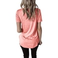 thumbnail image 4 of Posijego Hauts pour Femmes Col en V Croisé Manches Courtes T-Shirts pour Femmes Été Basique Tee Sorties, 4 of 7