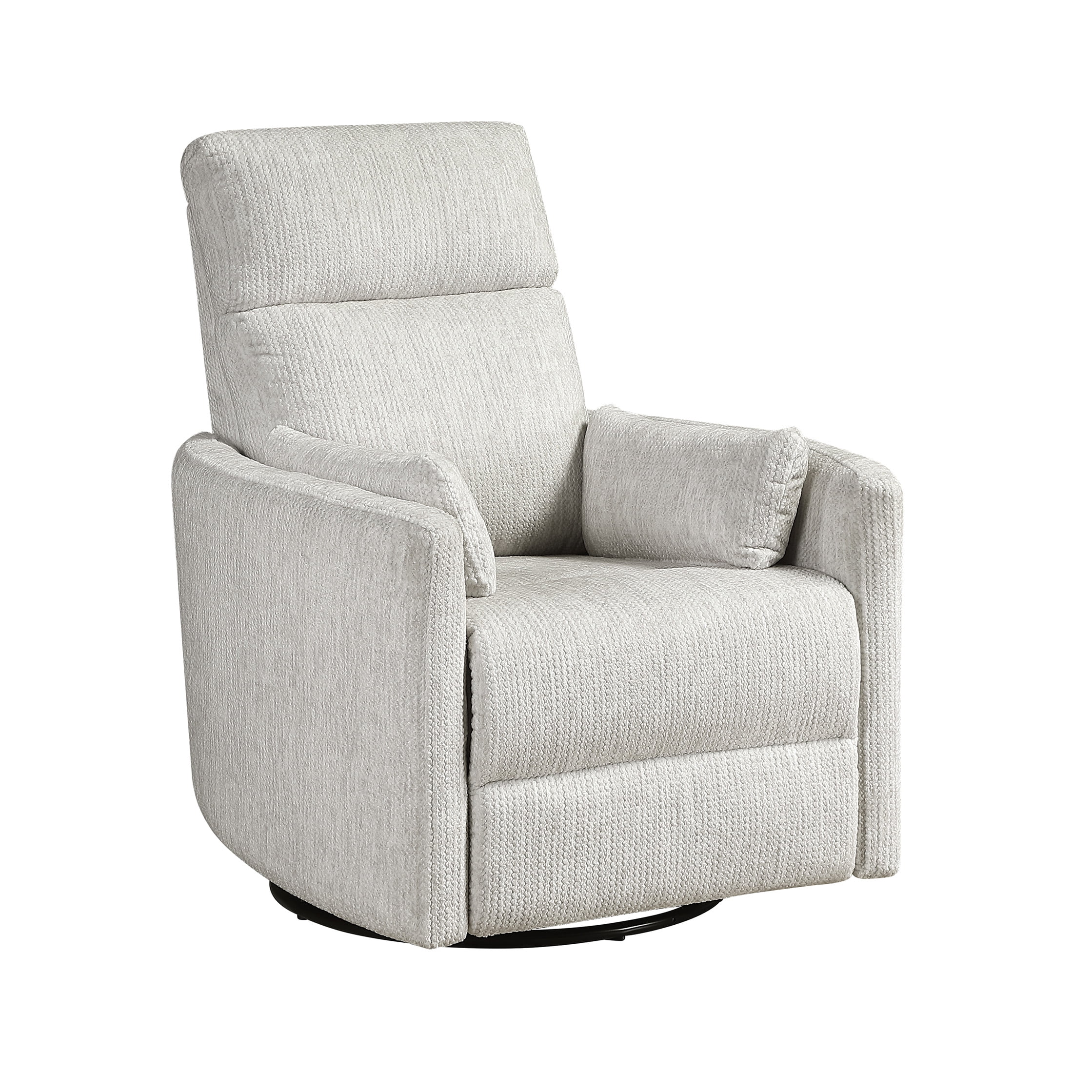OakvillePark Arven Microfiber Swivel Glider Manual Reclining Chair, Beige