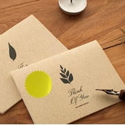 Gold Foil Wafer Seal Stickers Labels 2inch Serrated Edge Gold Color Coding Embossing Decals 500Pcs