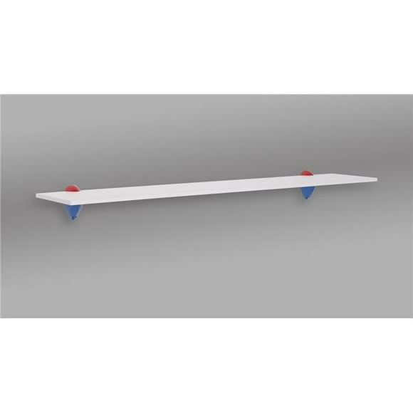 Wallscapes HSJKIT736BLRD 36 in. Jazzy Shelf, White, Blue & Red