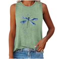 thumbnail image 1 of HNMKIU Cropped Tank Tops For Women Casual Basic Round Neck Tank Top With Print For Daily Wear Spring Summer Fall, 1 of 3