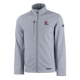 thumbnail image 2 of Men's Cutter & Buck  Gray Frisco RoughRiders Evoke Eco Softshell Recycled Full-Zip Jacket, 2 of 3