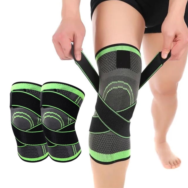 Kit 2 Rodilleras Ortopédicas Articuladas Compresión Gimnasio Fitness Running Rodilleras Ajustable Par Reforzado Deng Xun unisex