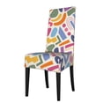 thumbnail image 1 of ZICANCN Abstract Geometric Pattern Chair Protectors Seat Covers , Dining Chair Slipcovers for Dining Room Hotel Kitchen Color, 1 of 8