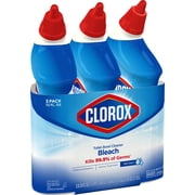 Clorox Toilet Bowl Cleaner with Bleach, Rain Clean - 24 Ounces, 3 Pack