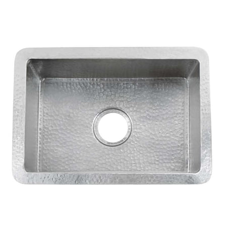 Native Trails Cpk78 Cocina 21-1/2 Undermount Single Basin Copper Kitchen Sink - Nickel