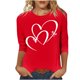 thumbnail image 3 of TaTaai Women's A 3/4 Sleeve Christmas Printed Round-neck Top Gift, 3 of 6
