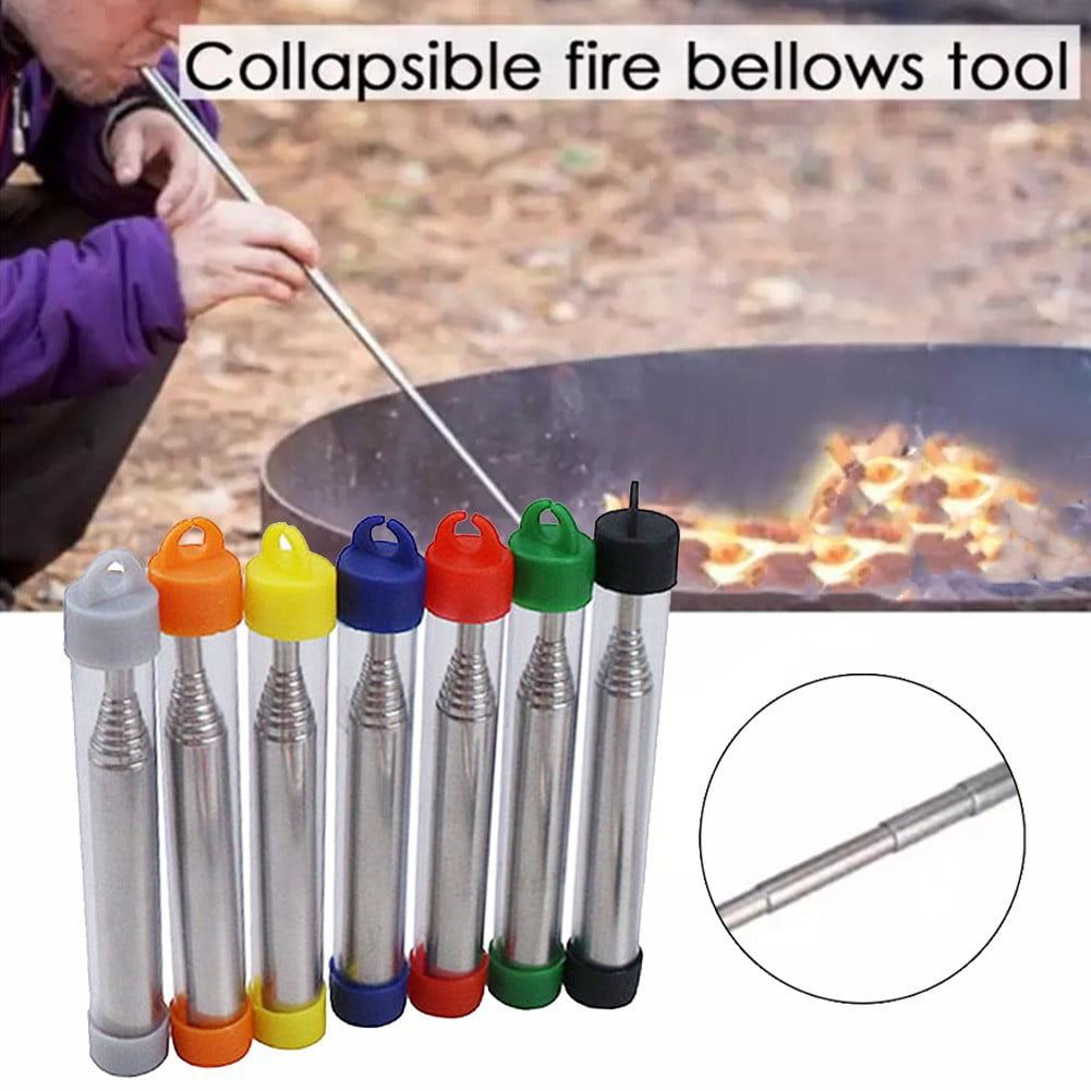 Outdoor Telescopic  Pocket Bellows Survival Fire Lighting Camping Blowing Torch 