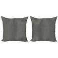 thumbnail image 1 of Ambesonne Retro Throw Pillow Cover 2 Pack, Edgy Lines with Zigzags Art, 24", Charcoal Grey Eggshell, 1 of 2