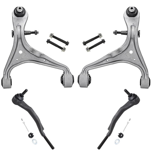 Detroit Axle - AWD Front End Control Arms Kit for 2008-2014 Cadillac CTS, 2 Lower Control Arms w/ Ball Joint 2 Outer Tie Rod Ends 2009 2010 2011 2012 2013 - 4pc Set