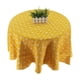thumbnail image 1 of Mantel redondo de meioro, mantel de lino y algodón, color amarillo, de sarga nórdica, para mesa redonda, 1 of 5