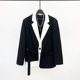 thumbnail image 2 of Trajes y blazers negros cortos para hombre, abrigos, chaquetas blancas para hombre, nuevos, sencillos, con botonadura sencilla, de moda, de primera calidad y originales, 2 of 5