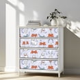 thumbnail image 3 of Peel and Stick Wallpaper Contact Paper preppy cat vintage style White cute cats red bows light Self Adhesive and Removable 17.7in x 118in, 3 of 8