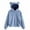 Blue, variant on Oversized Sweatshirt For Women Trendy Fleece Solid Warm Bear Shape Fuzzy Hoodie Coat Winter Pullover Jumper Tops Black XXXL