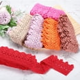 thumbnail image 4 of Uxcell Cotton Lace Trim Vintage Crochet 3 inch x 4.8 yard Watermelon Red Stretch Lace Edge Ribbon, 4 of 5