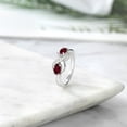 thumbnail image 4 of Gem Stone King 925 Sterling Silver Red Rhodolite Garnet and Created Sapphire Infinity Love Knot Ring for Women | 1.11 Cttw | Oval 6X4MM | Gemstone Birthstone | Jewelry Gifts for Mom Wife | Size 8, 4 of 5