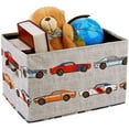 thumbnail image 3 of Lush Decor Race Cars Fabric Covered Collapsible Box Blue/Orange 3-Piece Set, 3 of 4
