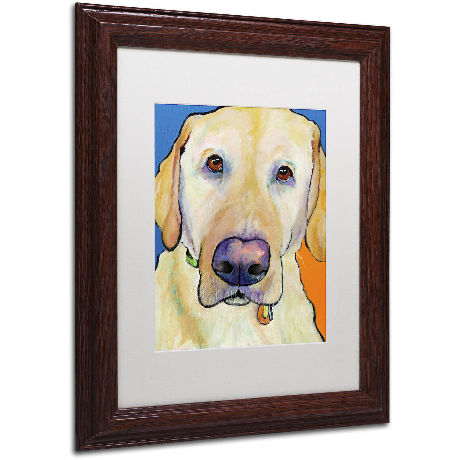 Trademark Fine Art "Spenser" Canvas Art by Pat Saunders-White, White Matte, Wood Frame