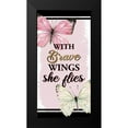 thumbnail image 2 of Allen, Kimberly 14x24 Black Modern Framed Museum Art Print Titled - Brave Wings 1, 2 of 5