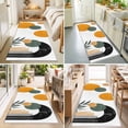 thumbnail image 4 of Hallway Runner Rug 2'x6', Boho Middle Century Kitchen Runner Rugs Non-Slip Carpet Mats, Abstract Orange Geometric Botanical Bedside Rugs Runners Washable Floor Carpet for Bathroom Laundry Room, 4 of 8