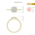 thumbnail image 4 of ANGARA Natural 0.09 Ct. Diamond Halo Ring in 14K Yellow Gold for Women (Ring Size: 12), 4 of 9