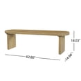 thumbnail image 4 of Indoor Pine Dining Bench, 62.9''L Solid Wood Seating, 350lbs Weight Capacity, Fits 3 People for Kitchen, Dining Room & Living Space, 4 of 6