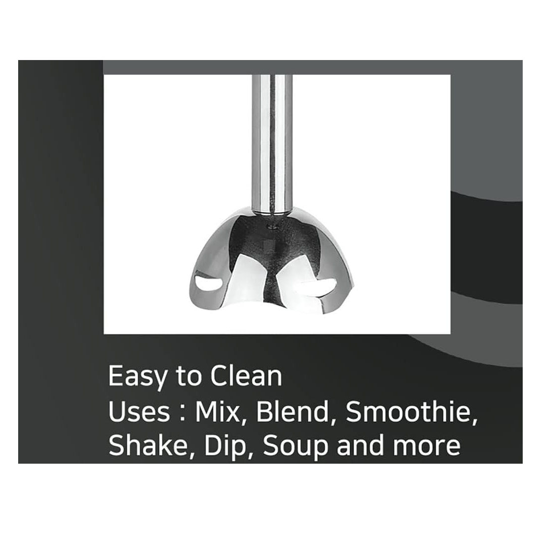 LP Living Plus Electric Hand Blender, 400W with Two speed control, Detachable Base, Kitchen Blender for Smoothie, Puree, Coffee