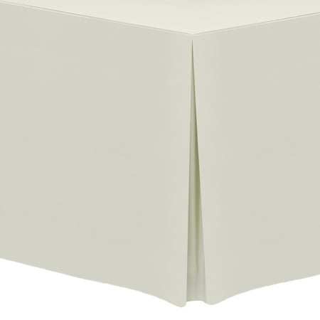 

Ultimate Textile (10 Pack) 8 ft. Fitted Polyester Tablecloth - for 24 x 96-Inch Banquet and Folding Rectangular Tables - 42 H Oyster